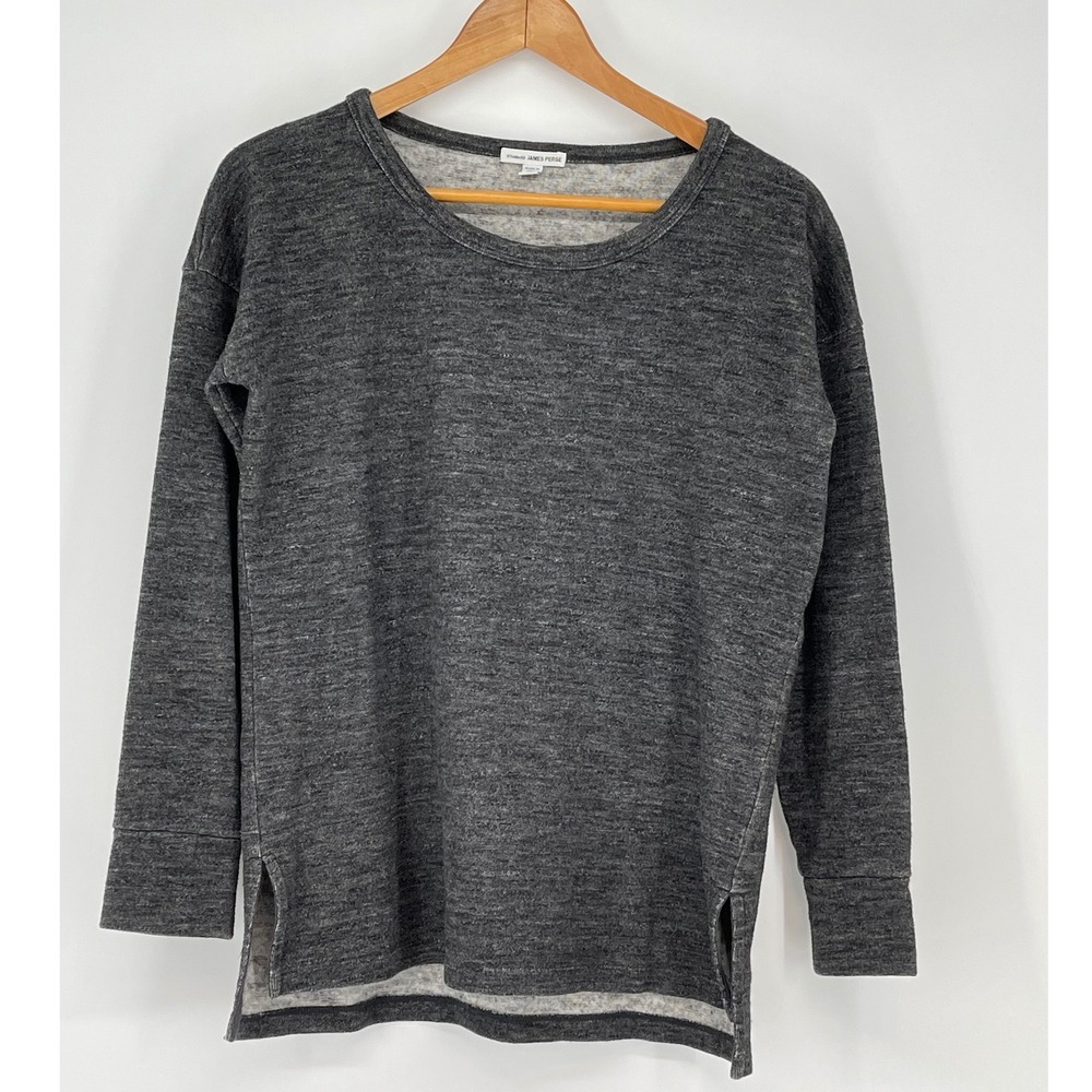 Standard James Perse Gray Long Sleeve Tunic Top Sz 1 (Small) Quiet Luxury‎